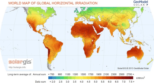 World Solar Map